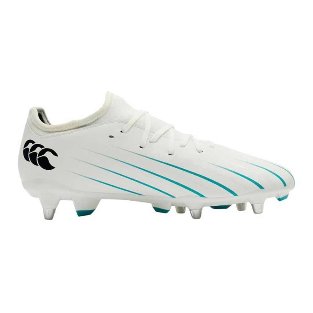 Canterbury Unisex Adult Speed Falcon 2.0 Team Soft Ground Rugby Boots / White/Gr